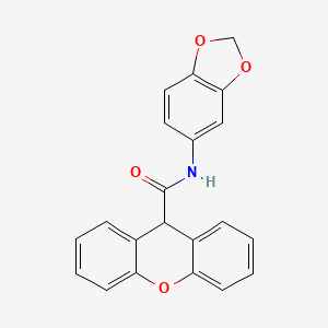 molecular formula C21H15NO4 B5657058 N~9~-(1,3-BENZODIOXOL-5-YL)-9H-XANTHENE-9-CARBOXAMIDE 