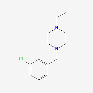molecular formula C13H19ClN2 B5657113 1-[(3-chlorophenyl)methyl]-4-ethylpiperazine 