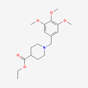 molecular formula C18H27NO5 B5657146 Ethyl 1-(3,4,5-trimethoxybenzyl)piperidine-4-carboxylate 