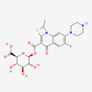 molecular formula C22H24FN3O9S B565715 Ulifloxacin Acyl-beta-D-glucuronide CAS No. 172040-93-6
