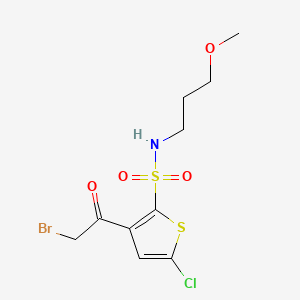 molecular formula C10H13BrClNO4S2 B565716 3-(2-Bromoacetyl)-5-chloro-N-(3-methoxypropyl)thiophene-2-sulfonamide CAS No. 1174304-97-2