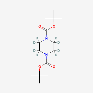 molecular formula C14H26N2O4 B565721 1,4-Bis(tert-boc)piperazine-d8 CAS No. 1246816-49-8