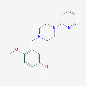 molecular formula C18H23N3O2 B5657263 1-[(2,5-dimethoxyphenyl)methyl]-4-pyridin-2-ylpiperazine 