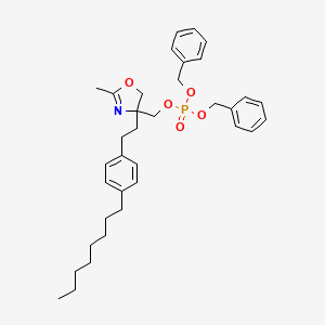 molecular formula C35H46NO5P B565734 Dibenzyl {2-Methyl-4-[2-(4-octylphenyl)ethyl]-4,5-dihydro-1,3-oxazol-4-yl}methyl Phosphate CAS No. 1065472-74-3