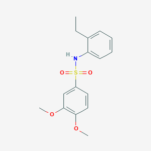 molecular formula C16H19NO4S B5657354 N-(2-ETHYLPHENYL)-3,4-DIMETHOXYBENZENE-1-SULFONAMIDE 