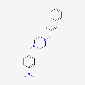 molecular formula C22H29N3 B5657425 N,N-dimethyl-4-({4-[(2E)-3-phenylprop-2-en-1-yl]piperazin-1-yl}methyl)aniline 
