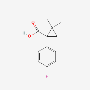 molecular formula C12H13FO2 B565749 1-(4-Fluorophenyl)-2,2-dimethylcyclopropanecarboxylic acid CAS No. 915921-31-2