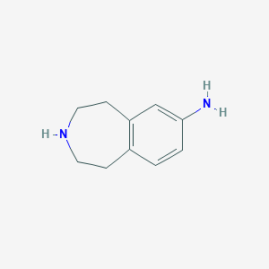 molecular formula C10H14N2 B056575 2,3,4,5-Tetrahydro-1H-3-benzazepin-7-amine CAS No. 107393-73-7