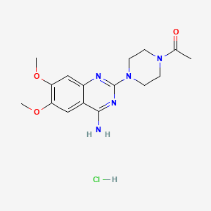 molecular formula C16H22ClN5O3 B565750 N-Descarbo(1,4-benzodioxine), N-Acetyl Doxazosin Hydrochloride CAS No. 222832-30-6