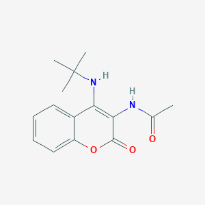 molecular formula C15H18N2O3 B5657563 N-[4-(tert-butylamino)-2-oxochromen-3-yl]acetamide 