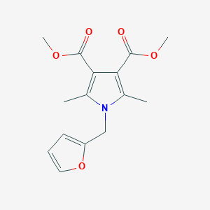 molecular formula C15H17NO5 B5657572 dimethyl 1-(furan-2-ylmethyl)-2,5-dimethyl-1H-pyrrole-3,4-dicarboxylate 
