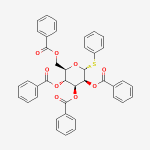 [(2R,3R,4S,5S,6R)-3,4,5-Tribenzoyloxy-6-phenylsulfanyloxan-2-yl]methyl benzoate