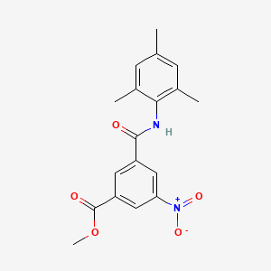 molecular formula C18H18N2O5 B5657597 Methyl 3-nitro-5-[(2,4,6-trimethylphenyl)carbamoyl]benzoate 