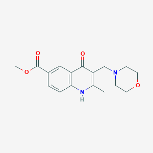 molecular formula C17H20N2O4 B5657604 methyl 2-methyl-3-(morpholin-4-ylmethyl)-4-oxo-1H-quinoline-6-carboxylate 