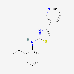 molecular formula C16H15N3S B5657623 N-(2-ethylphenyl)-4-(pyridin-3-yl)-1,3-thiazol-2-amine 