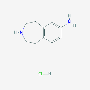 molecular formula C10H15ClN2 B056577 2,3,4,5-Tetrahydro-1H-3-benzazepin-7-amine monohydrochloride CAS No. 188412-52-4