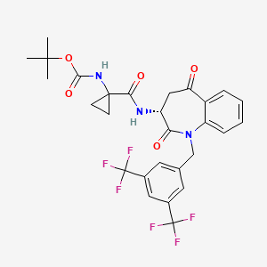 (R)-tert-Butyl (1-((1-(3,5-bis(trifluoromethyl)benzyl)-2,5-dioxo-2,3,4,5-tetrahydro-1H-benzo[b]azepin-3-yl)carbamoyl)cyclopropyl)carbamate