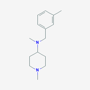 molecular formula C15H24N2 B5657772 N,1-dimethyl-N-[(3-methylphenyl)methyl]piperidin-4-amine 