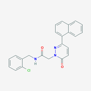 molecular formula C23H18ClN3O2 B5657812 N-(2-chlorobenzyl)-2-(3-(naphthalen-1-yl)-6-oxopyridazin-1(6H)-yl)acetamide 