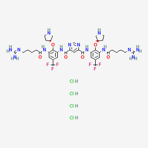molecular formula C40H54Cl4F6N14O6 B565787 Brilacidin Tetrahydrochloride CAS No. 1224095-99-1