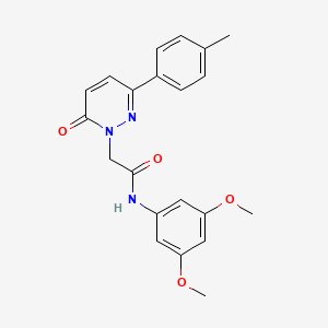 molecular formula C21H21N3O4 B5657914 N-(3,5-dimethoxyphenyl)-2-[3-(4-methylphenyl)-6-oxopyridazin-1(6H)-yl]acetamide 