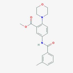 molecular formula C20H22N2O4 B5658079 METHYL 5-(3-METHYLBENZAMIDO)-2-(MORPHOLIN-4-YL)BENZOATE 