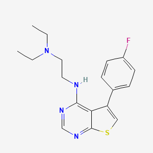 molecular formula C18H21FN4S B5658092 N',N'-diethyl-N-[5-(4-fluorophenyl)thieno[2,3-d]pyrimidin-4-yl]ethane-1,2-diamine 