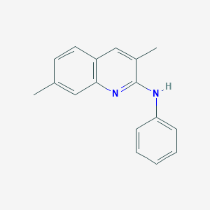 molecular formula C17H16N2 B5658189 3,7-dimethyl-N-phenylquinolin-2-amine 