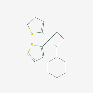2-(2-Cyclohexyl-1-thiophen-2-ylcyclobutyl)thiophene