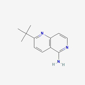 molecular formula C12H15N3 B565825 2-(tert-Butyl)-1,6-naphthyridin-5-amine CAS No. 1352329-32-8