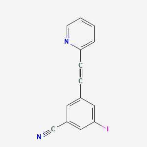 molecular formula C14H7IN2 B565826 3-Iodo-5-(pyridin-2-ylethynyl)benzonitrile CAS No. 1312924-02-9