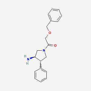 molecular formula C19H22N2O2 B5658280 1-[(3R,4S)-3-amino-4-phenylpyrrolidin-1-yl]-2-phenylmethoxyethanone 