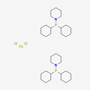 Dichlorobis(dicyclohexyl-1-piperidinylphosphine)palladium(II)
