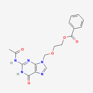molecular formula C17H17N5O5 B565863 N2-Acetyl Acyclovir Benzoate CAS No. 133186-23-9