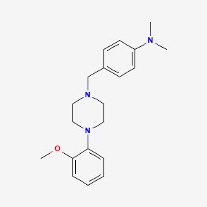 molecular formula C20H27N3O B5658903 4-[[4-(2-methoxyphenyl)piperazin-1-yl]methyl]-N,N-dimethylaniline 