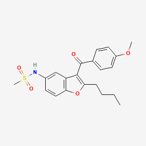 molecular formula C21H23NO5S B565901 N-[2-Butyl-3-(4-methoxybenzoyl)-5-benzofuranyl]-methanesulfonamide CAS No. 1384513-86-3