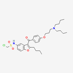 molecular formula C31H43ClN2O5S B565905 S-Desmethyl S-Chloromethyl Dronedarone CAS No. 1520080-11-8