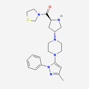 molecular formula C22H30N6OS B565909 (2S,4R)-替内格列汀 CAS No. 1404559-15-4
