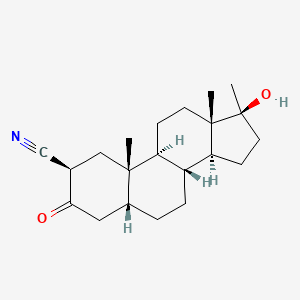 2beta-Cyano-17beta-Hydroxy-17alpha-methyl-5beta-androstan-3-one