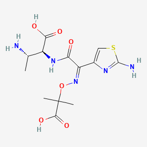 molecular formula C13H19N5O6S B565912 Open-ring desulfated aztreonam CAS No. 102586-36-7