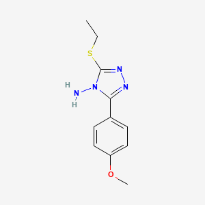 molecular formula C11H14N4OS B5659149 3-Ethylsulfanyl-5-(4-methoxyphenyl)-1,2,4-triazol-4-amine 