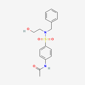 molecular formula C17H20N2O4S B5659151 N-{4-[benzyl(2-hydroxyethyl)sulfamoyl]phenyl}acetamide 