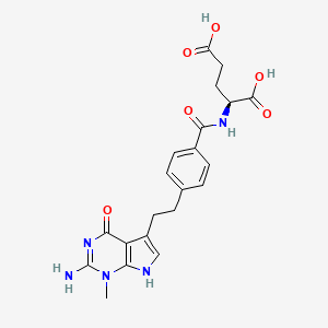 molecular formula C21H23N5O6 B565922 N-Methyl pemetrexed CAS No. 869791-42-4