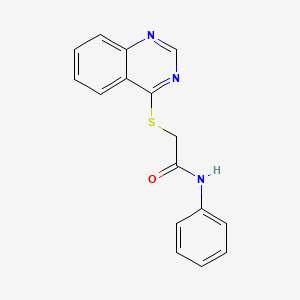 molecular formula C16H13N3OS B5659224 N-phenyl-2-(quinazolin-4-ylsulfanyl)acetamide 