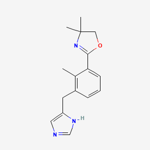 molecular formula C16H19N3O B565925 4,5-Dihydro-2-[2-methyl-3-(1H-imidazol-5-ylmethyl)phenyl]-4,4-dimethyl-oxazole CAS No. 1797883-60-3