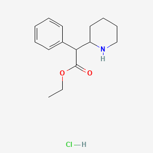 molecular formula C15H22ClNO2 B565933 Ethyl Phenyl(piperidin-2-yl)acetate hydrochloride CAS No. 19716-79-1