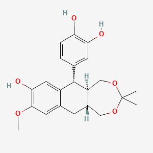 molecular formula C22H26O6 B565949 Isotaxiresinol 9,9'-acetonide CAS No. 252333-72-5
