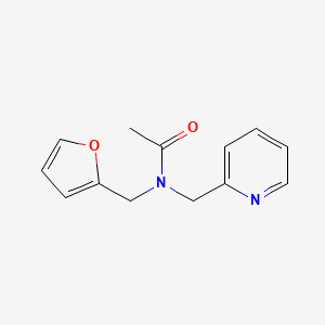 molecular formula C13H14N2O2 B5659532 N-[(FURAN-2-YL)METHYL]-N-[(PYRIDIN-2-YL)METHYL]ACETAMIDE 