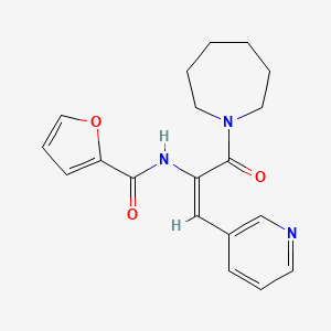 molecular formula C19H21N3O3 B5659584 N-[(1E)-3-(azepan-1-yl)-3-oxo-1-(pyridin-3-yl)prop-1-en-2-yl]furan-2-carboxamide 