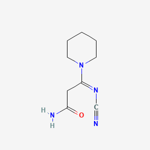 3-Cyanoimino-3-piperidin-1-ylpropanamide